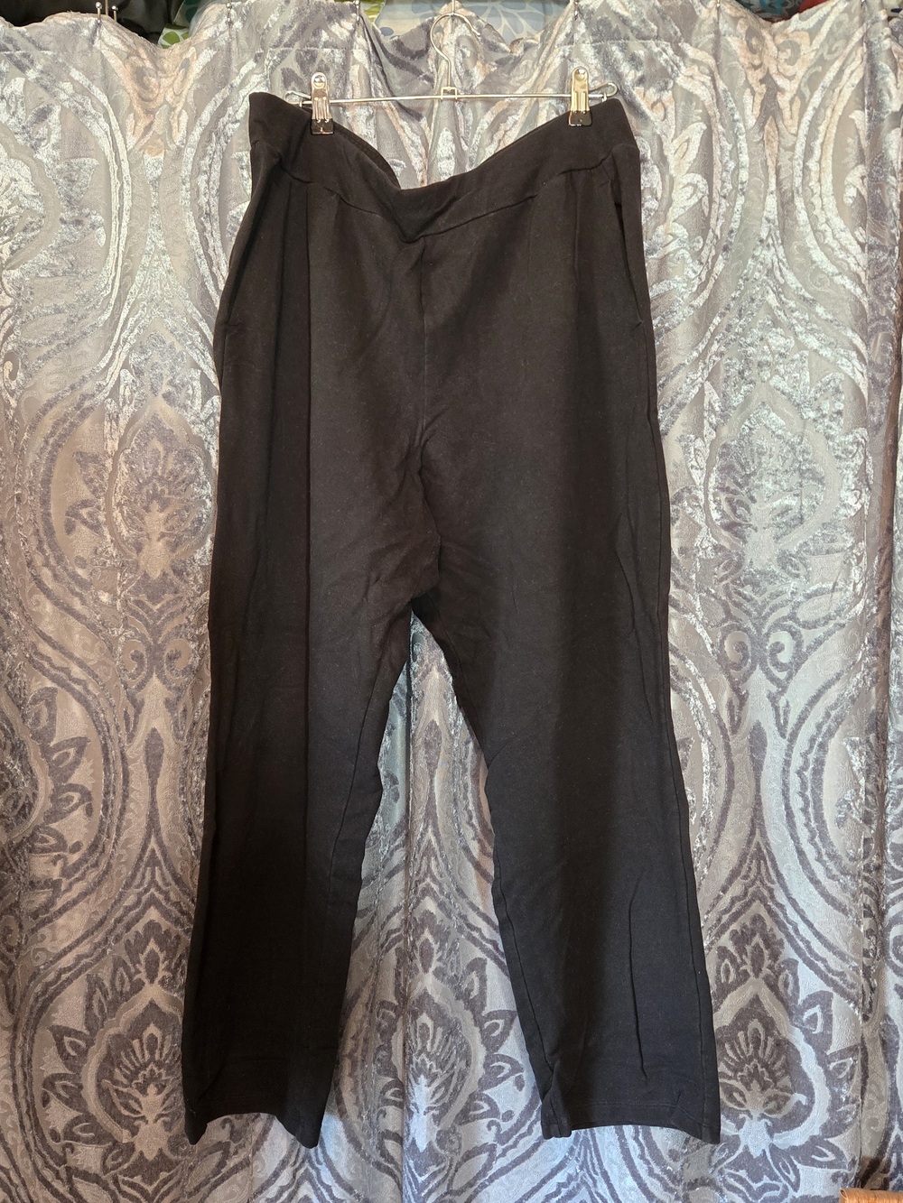 Time and Tru Women's Black Knit Pants - Straight Leg